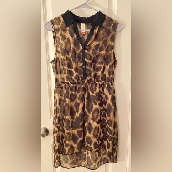 No Boundaries cheetah print high-low dress, size 11-13 (juniors). - Picture 2 of 5